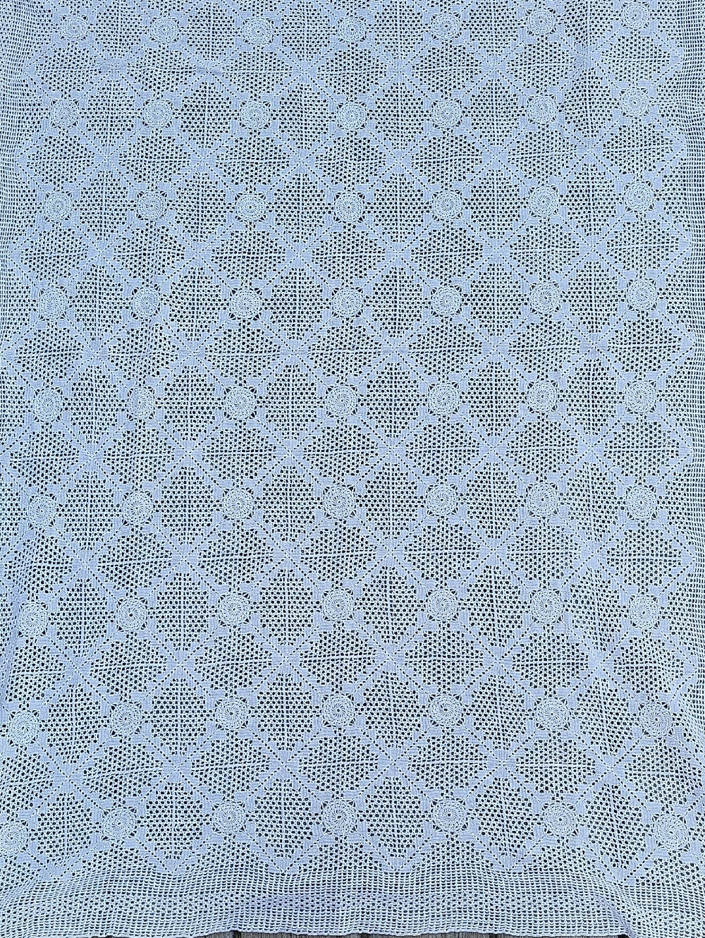 Vintage Handcrafted Crochet Tablecloth, 40"x56"